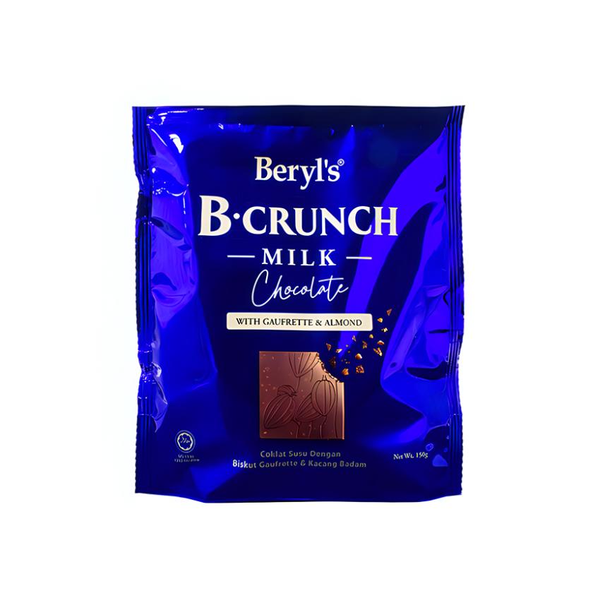 Beryl's B Crunch Milk Chocolate With Gaufrette & Almond 150g