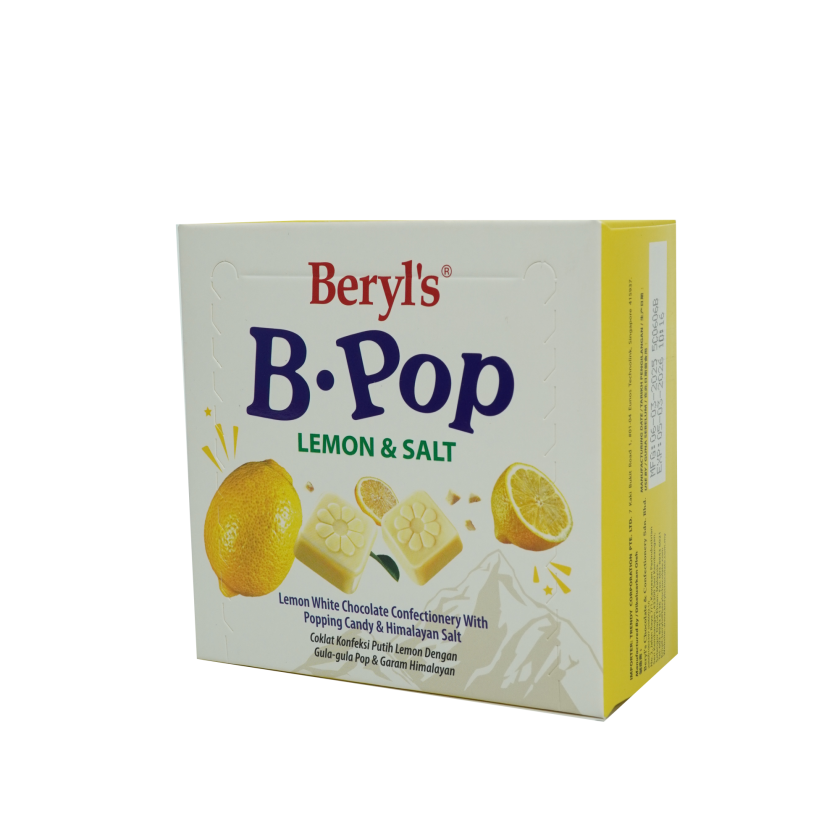 Beryl's B.POP Lemon White Chocolate With Popping Candy & Himalayan Salt