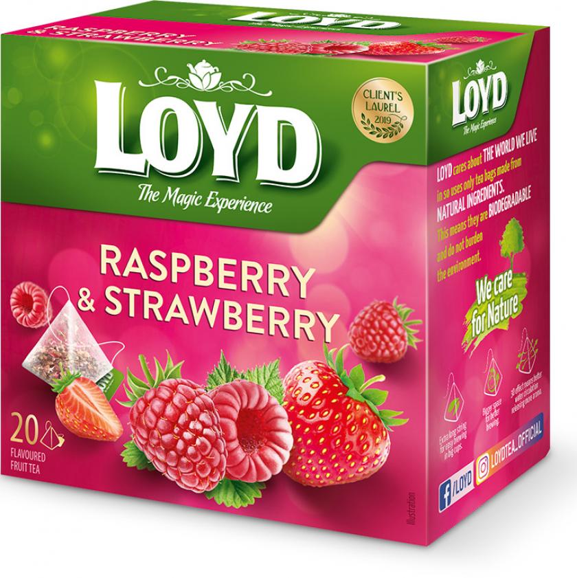 LOYD TEA 40G RASPBERRY & STRAWBERRY